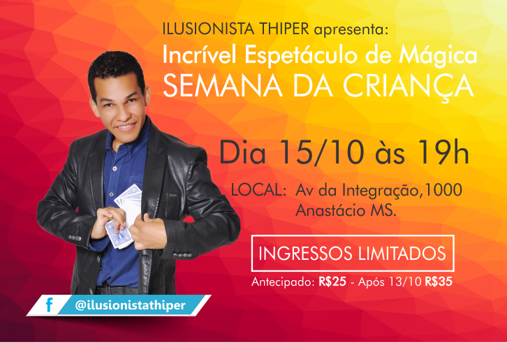 Anastácio MS Recebe Show de Mágica