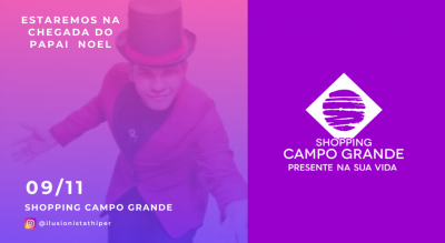 Papai Noel chega ao Shopping Campo Grande e tem mágica na programação